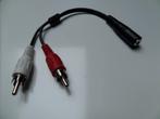 Jack vrouwelijk naar 2 Tulp Kabel. ( RCA-connectoren), Ophalen, Nieuw, Minder dan 2 meter, Overige kabels