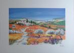 ELLA FORT / PROVENCE FRANCE / KLEURLITHO / 56x76cm / SIG, Enlèvement ou Envoi