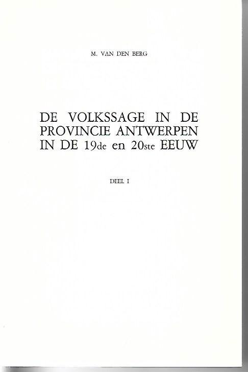 VOLKSSAGE PROVINCIE ANTWERPEN 19de 20ste eeuw 2 DELEN, Boeken, Kunst en Cultuur | Beeldend, Nieuw, Ophalen of Verzenden
