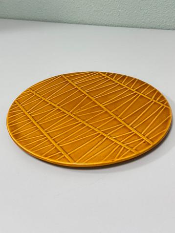 Antiek 1950-1960 keramiek stropatroon 30cm groot bord belgie beschikbaar voor biedingen