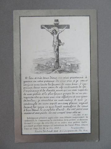 Charles Vander Heyde Ostende 1874 Président de l'église SS P, Envoi, Image pieuse