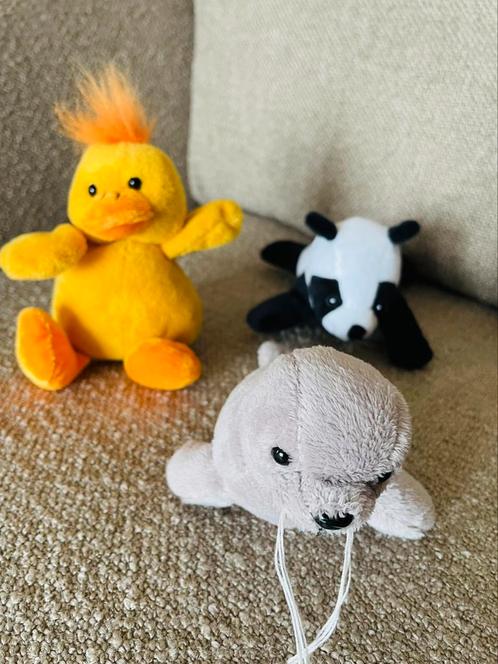🌟🧸 Set van 3 pluche vriendinnetjes - Duck, Panda & Seal 🧸, Kinderen en Baby's, Speelgoed | Knuffels en Pluche, Zo goed als nieuw