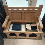 Banc coffre en bois, Ophalen, Gebruikt, 100 tot 150 cm, Eikenhout