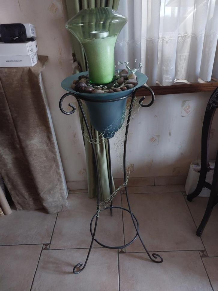 Staander, Huis en Inrichting, Woonaccessoires | Vazen, Zo goed als nieuw, Groen, 75 cm of meer, Glas, Ophalen