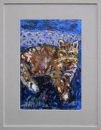 Peinture « Cat », Antiquités & Art, Art | Peinture | Moderne, Envoi