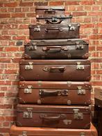 Groot lot oude vintage koffers, Handtassen en Accessoires, Koffers, Ophalen, Gebruikt