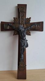 Antique french bronze wood crucifix 4 evangelists
religious, Ophalen of Verzenden