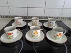 6 koffie/cappuccinotasjes  met bijhorende schoteltjes, Ophalen, Zo goed als nieuw, Kop(pen) en/of Schotel(s)