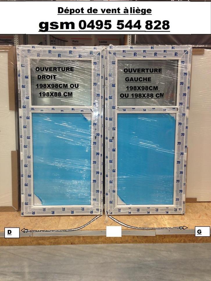 Witte pvc-deuren vanaf 310€, Tuin en Terras, Tuinhuizen, Nieuw, Ophalen