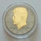 USA 2015 -JFK Silver 1/2 Dollar - Ruthenium/24ct Gold Plated, Munten, Verzenden