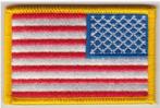 USA omgekeerde vlag stoffen opstrijk patch embleem #3, Diversen, Vlaggen en Wimpels, Nieuw, Verzenden