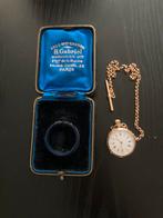 18K gouden zakhorloge, Handtassen en Accessoires, Horloges | Antiek, Ophalen, Goud, Zakhorloge