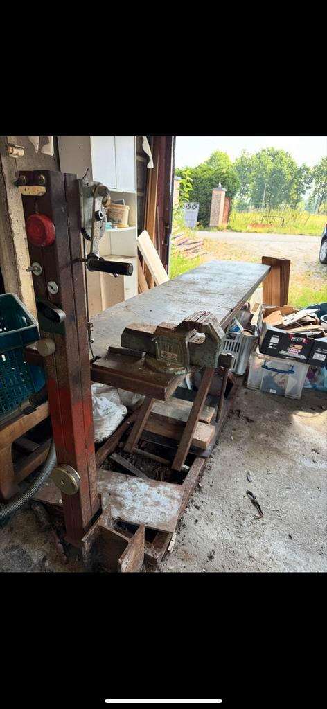 Handmatige werkbank te koop, Doe-het-zelf en Bouw, Metalen, Gebruikt, IJzer, Ophalen of Verzenden