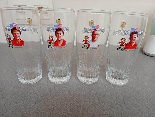 Jupiler glazen Rode Duivels USA 94, Verzamelen, Biermerken, Zo goed als nieuw, Glas of Glazen, Jupiler, Ophalen