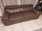 Lederen zetel, Trois personnes, 100 à 125 cm, Enlèvement ou Envoi, 200 à 250 cm
