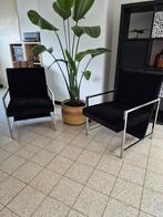 Design stoelen 2x zwart croom 100 euro samen, Huis en Inrichting, Fauteuils, Ophalen