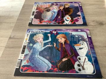 Puzzles variés Disney La Reine des neiges (48 pièces), Envoi, 10 à 50 pièces, Comme neuf, 4 à 6 ans