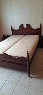 Slaapkamer (volledig) - 300 euro, Huis en Inrichting, Ophalen, Gebruikt, Tweepersoons, Donker hout