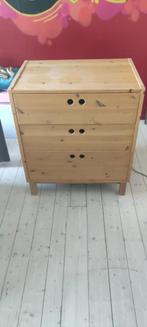 houten opbergkastje met 3 lades, Huis en Inrichting, Kasten | Ladekasten, Ophalen, Gebruikt, 75 cm of meer, 3 of 4 laden