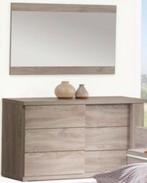 Commode avec miroir - Weba - Garcia Memphis Oak, Comme neuf, 3 ou 4 tiroirs, 25 à 50 cm, Modern