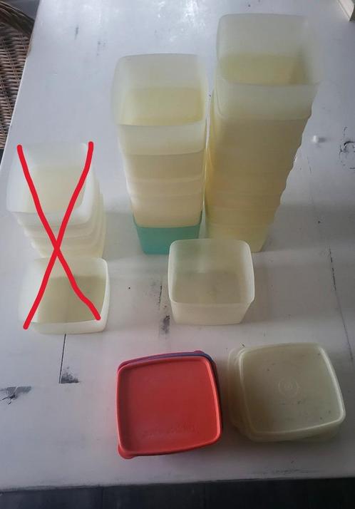 tupperware diepvriesdozen, opbergdoze, potjes en tupperware, Huis en Inrichting, Keuken | Tupperware, Gebruikt, Groen, Ophalen of Verzenden