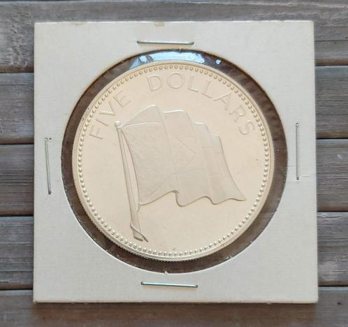 Commonwealth of The Bahamas 1974 - 5 Silver Dollars, Postzegels en Munten, Munten | Amerika, Losse munt, Zilver, Verzenden