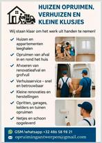 Huizen opruimen ,verhuizen en kleine klusjes, Ophalen of Verzenden