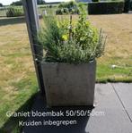 Graniet vierkante bloembak 50/50/50cm, Tuin en Terras, Ophalen, Steen, Gebruikt, Minder dan 60 cm