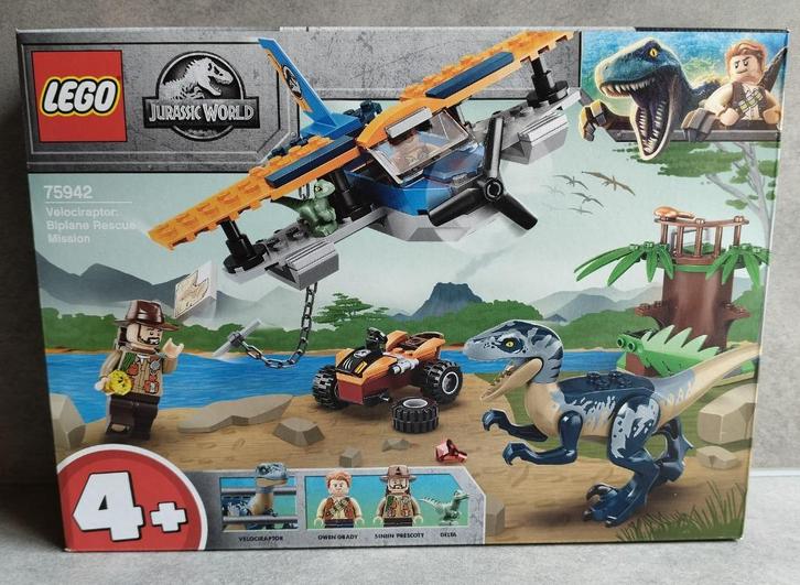 lego jurassic world 75942 velociraptor tweedekker, Kinderen en Baby's, Speelgoed | Duplo en Lego, Nieuw, Lego, Complete set, Ophalen of Verzenden