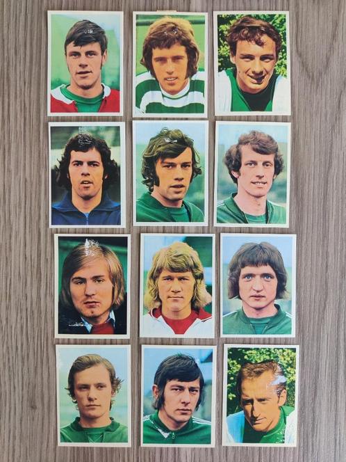 12 Kaarten/Stickers Cercle Brugge - Vanderhout 1973-1974, Verzamelen, Sportartikelen en Voetbal, Gebruikt, Poster, Plaatje of Sticker