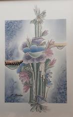 Fleurs à l'aquarelle (résumé), Neuf, Moins de 50 cm, Enlèvement ou Envoi, Peinture