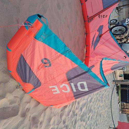 Kite 6 m² Dice 2022, Watersport en Boten, Kitesurfen, Zo goed als nieuw, Kite, 6 m², Ophalen