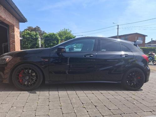 A45 amg, Auto's, Mercedes-Benz, Particulier, A-Klasse, Benzine, Automaat, Zwart, Zwart, Leder en Alcantara, Vierwielaandrijving