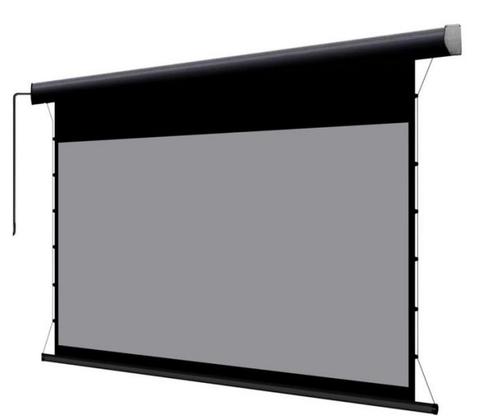 Projectiescherm HD/4K/UHD zwart elektrisch remote 106 inch, Audio, Tv en Foto, Projectieschermen, Zo goed als nieuw, Elektrisch