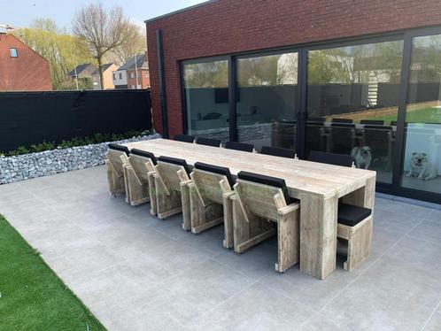 Steigerhout Tuinset met stoelen en bank Tuinmeubelen, Huis en Inrichting, Woonaccessoires | Overige, Nieuw, Ophalen of Verzenden