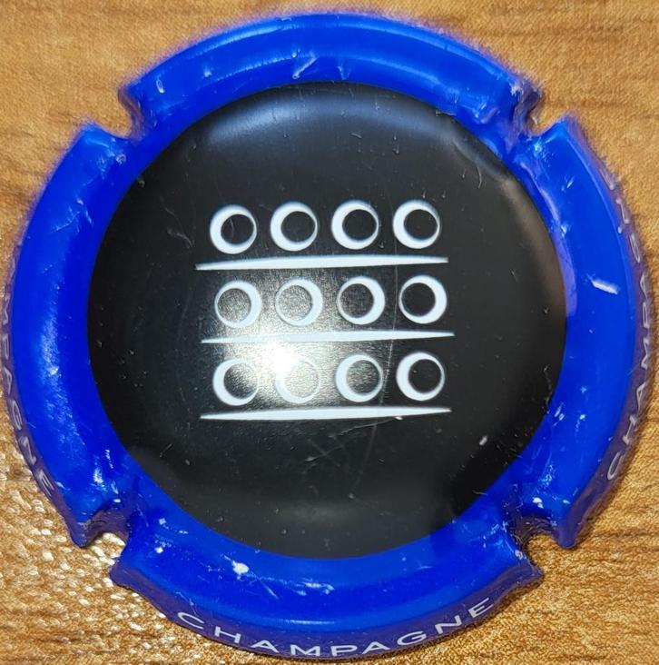 Capsule Champagne de VIGNERONS noir & bleu foncé nr.1163, Verzamelen, Wijnen, Zo goed als nieuw, Champagne, Frankrijk, Ophalen of Verzenden