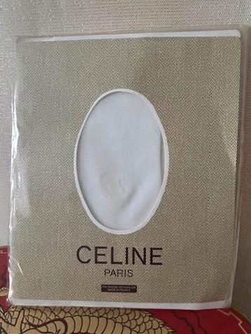 Céline mi-bas blanc logo taille 2 Neuf