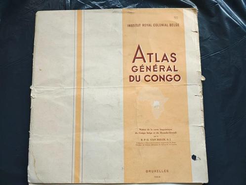 Etnische taalkaart Congo België België, Boeken, Atlassen en Landkaarten, Gelezen, Overige typen, België, 1800 tot 2000, Verzenden