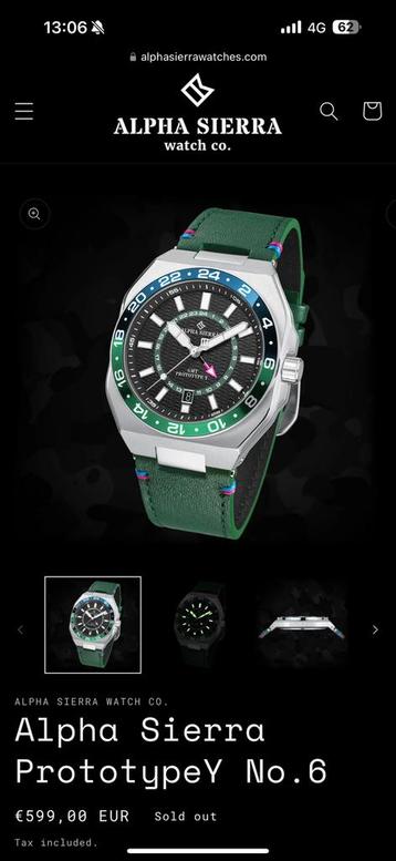 Alpha Sierra Watch Co. - Limited Edition No.6 |, Handtassen en Accessoires, Horloges | Heren, Ophalen, Nieuw