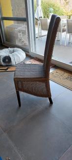 Lloyd Loom eetkamerstoelen 6stuks.de prijs is voor de 6, Huis en Inrichting, Stoelen, Ophalen, Gebruikt, Bruin, Riet of Rotan