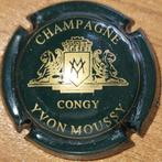 Champagnecapsule Yvon MOUSSY groen zwart & goud nr 01a, Verzamelen, Nieuw, Frankrijk, Ophalen of Verzenden, Champagne