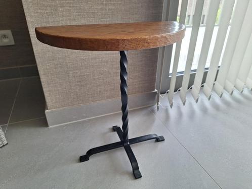 Bijzettafel, Huis en Inrichting, Tafels | Bijzettafels, Gebruikt, Overige vormen, Minder dan 45 cm, Minder dan 55 cm, Hout, Ophalen
