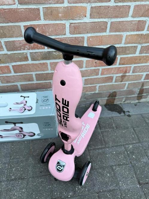 Scoot and Ride Highwaykick 1 Step - Loopfiets Rose, Kinderen en Baby's, Speelgoed | Buiten | Voertuigen en Loopfietsen, Zo goed als nieuw