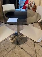 Vintage, Huis en Inrichting, Tafels | Salontafels, Ophalen, Zo goed als nieuw, Glas