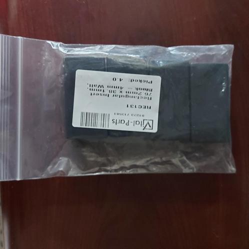 4 stuks rechthoekige insteekdoppen 38.1x76.2 mm, Hobby en Vrije tijd, Overige Hobby en Vrije tijd, Nieuw, Ophalen of Verzenden