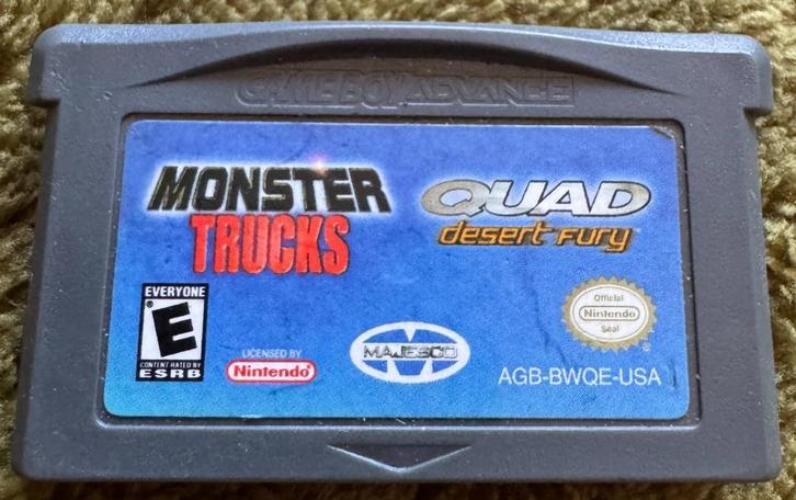 Monster Trucks + Quad Desert Fury [GameBoy Advance], Games en Spelcomputers, Games | Nintendo Game Boy, Gebruikt, Racen en Vliegen