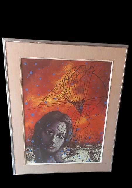 Robert Berghmans "het vrouwelijk brein"., Antiek en Kunst, Kunst | Schilderijen | Klassiek, Ophalen