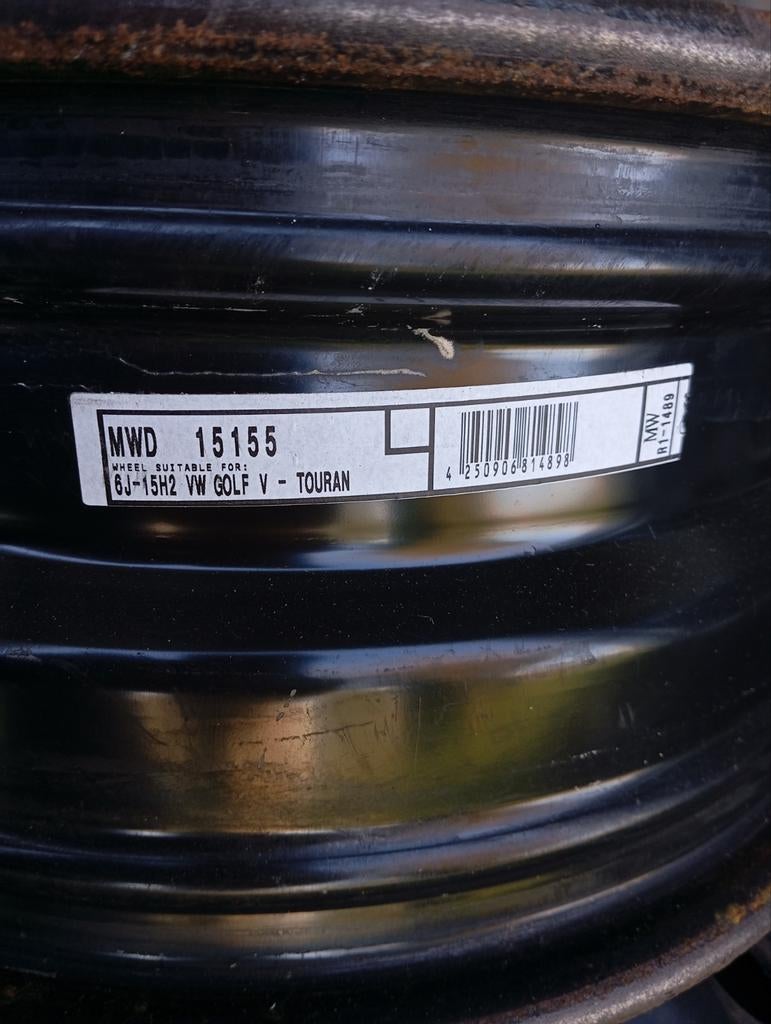 Jantes acier 15 pouces VW Golf 5 et Touran., Auto-onderdelen, Banden en Velgen, Velg(en), 15 inch, Personenwagen, Gebruikt, Ophalen