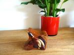 Wooden intarsia puzzle magic jewelry box, duck. Handcarved, Ophalen of Verzenden, Gebruikt, Vogel, Beeldje of Figuurtje