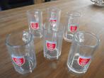 vintage zes bierglazen, Ophalen of Verzenden, Zo goed als nieuw, Bierglas